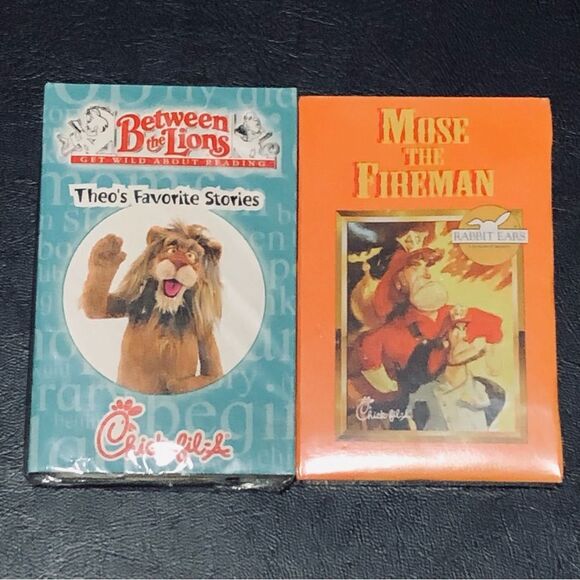 Vintage Chick-fil-A Kids Meal Cassette Tapes Between the Lions and Mose - Picture 1 of 8